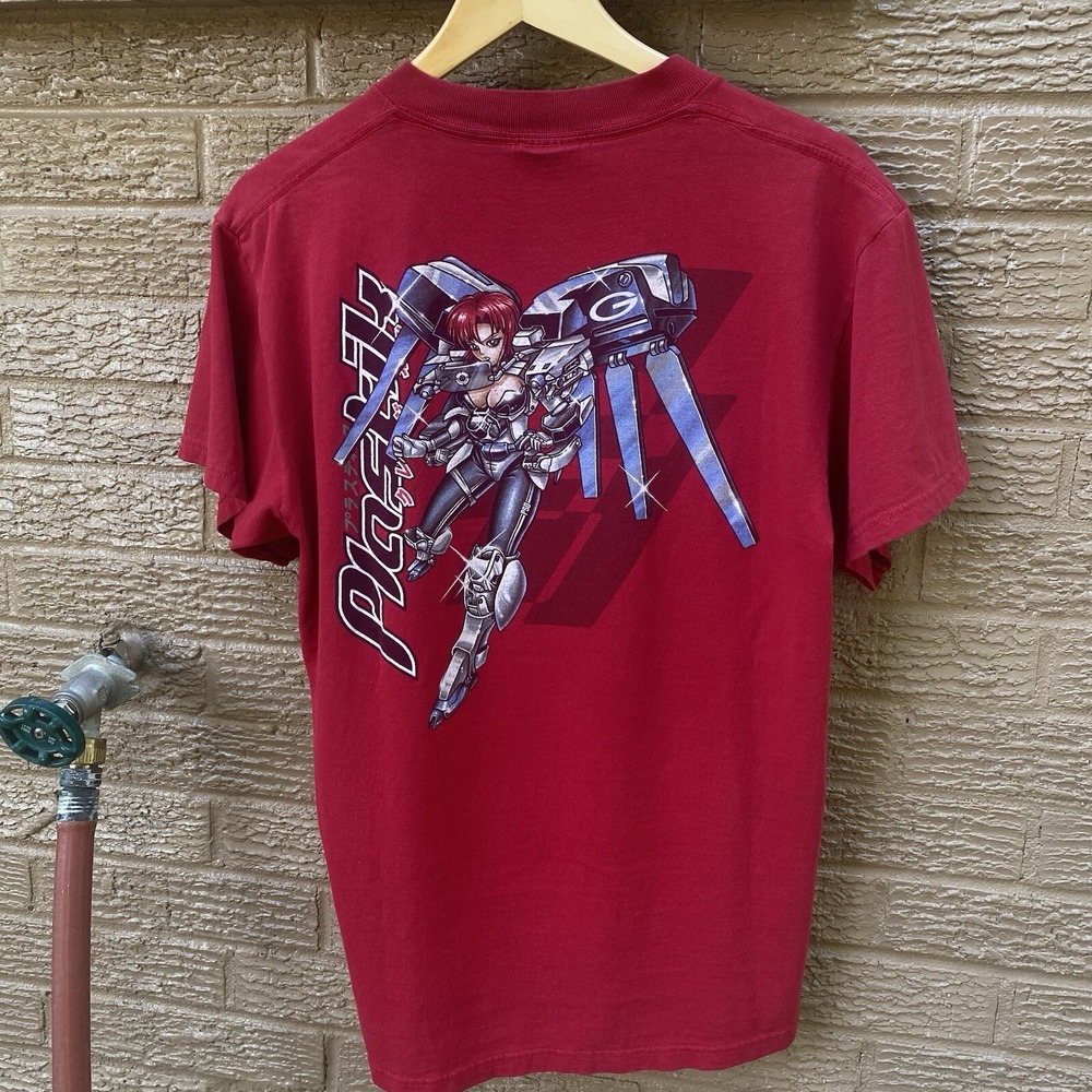 Vintage 90s Plastik Cyber Girl Anime Hook-Ups Style Skate T-Shirt, Size Medium
